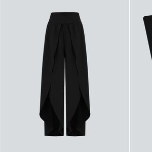 HALARA Elegant Black Wide-Leg Pants